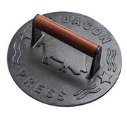 Bellemain Cast Iron Grill Press, Heavy-duty bacon press with Wood Handle, 8.5-Inch Round - Grill Parts America