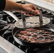 Bellemain Cast Iron Grill Press, Heavy-duty bacon press with Wood Handle, 8.5-Inch Round - Grill Parts America
