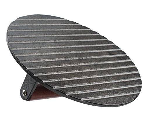 Bellemain Cast Iron Grill Press, Heavy-duty bacon press with Wood Handle, 8.5-Inch Round - Grill Parts America