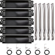 Grill Replacement Parts for Nexgrill 5 Burner 720-0888N, 720-0888, 720-0864, 720-0830H, Grill Heat Plate Shields, Burner Tubes and Ignition Electrodes for Nexgrill Replacement Parts 5 Burner