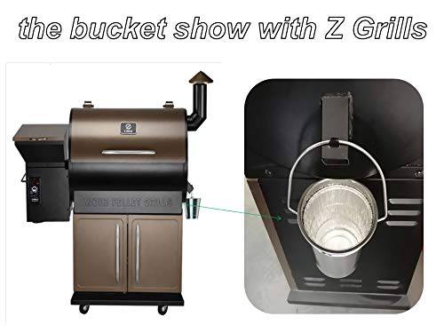 BIG PART Wood Pellet Grill Drip Grease Bucket Disposable Foil Liner/Insert Kit Replacement Parts for Green Mountain Wood Pellet Grill (1bucket &12liners) - Grill Parts America