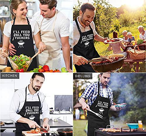 I'll Feed All You - Funny Aprons with 3 Pockets - Grill Parts America