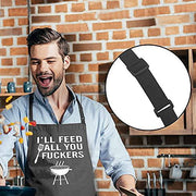 I'll Feed All You - Funny Aprons with 3 Pockets - Grill Parts America