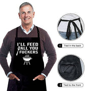 I'll Feed All You - Funny Aprons with 3 Pockets - Grill Parts America