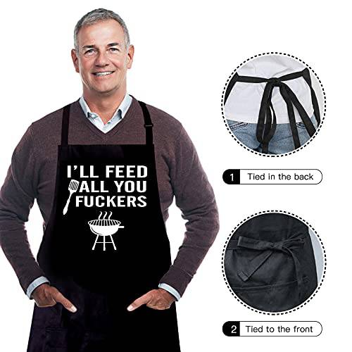 I'll Feed All You - Funny Aprons with 3 Pockets - Grill Parts America