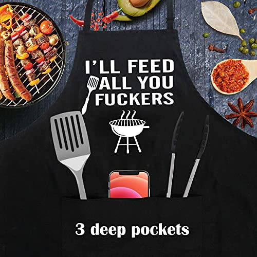 I'll Feed All You - Funny Aprons with 3 Pockets - Grill Parts America