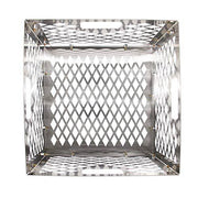 Blissun Charcoal Basket, Firebox Basket, Smoker Pit, Silver - Grill Parts America