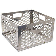 Blissun Charcoal Basket, Firebox Basket, Smoker Pit, Silver - Grill Parts America