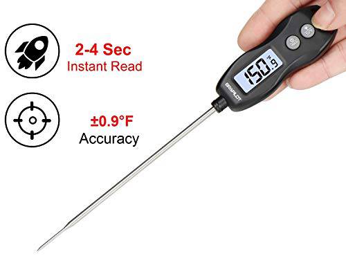 BRAPILOT Digital Food Thermometer - FT200 Instant Read Probe Thermometer - Grill Parts America