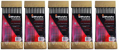 Brinkmann Grill Parts Pro Universal 30" Wide Replacement BBQ Grill Cooking Grates (5 Pack of 6 Inch Grates) - Grill Parts America