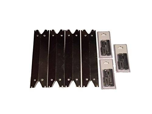Brinkmann Set of Four Stainless Steel Heat Plates and Three Crossover channels - Grill Parts America