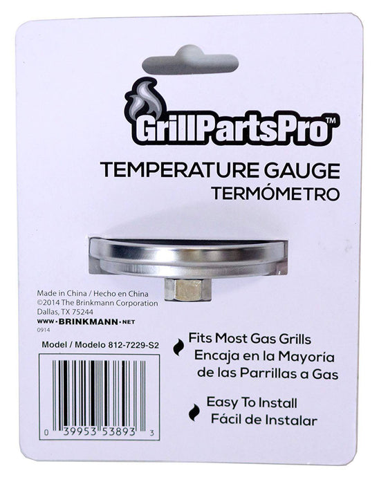 Brinkmann UNIVERSAL BBQ Replacement Grill Temperature Dome Gauge, Stainless Steel - Grill Parts America