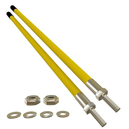 C CLINK Snow Plow Blade Markers/Guides Kit 22'' Vertical Stud Mount Striking Yellow Never Break for Most Blizzard Boss SNO-Way Western Meyer Polaris plow Mark The Edge of The Plow - Grill Parts America