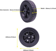 2Pack 6 Inch Grill Wheel BBQ Trolley Wheels Universal Wheels for Gas Grills