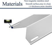 BBQ Gas Grill Replacement Parts, Stainless Steel Heat Plates Heat Tent Shield Burner Cover Kit for Jenn-Air 720-0062, Members Mark 720-0586A, Nexgrill 720-0063, Costco Kirland, 17 3/4" X 6 3/8"