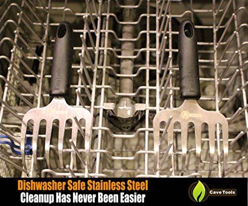 Cave Tools Metal Meat Claws for Shredding Pulled Pork, Chicken, Turkey, and Beef- Handling & Carving Food - (Rake Grip) - Grill Parts America