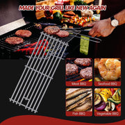 9MM 16517 Grill Grates Replacement for Bull Grill Replacement Parts, BBQ Bull Brahma 5 Burner 57568, 57569, 57568CE, 19” Lion Premium 40” 4 Burner L90000, 90000, 65073 Stainless Steel Grids
