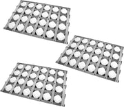 Grill Briquette Tray Grill Heat Plates for Alfresco Grill ALX2-30C, ALX2-42C, ALX2-42RFG, ALX2-56, ALX2-56BFG, 17.8125" Stainless Steel BBQ Heat Shield Flame Tamer with 72 Ceramic Briquettes