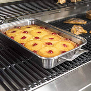 Char-Broil 3526981P04 Grill Plus Roasting Pan & Cutting Board, Silver - Grill Parts America