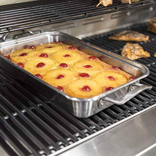 Char-Broil 3526981P04 Grill Plus Roasting Pan & Cutting Board, Silver - Grill Parts America