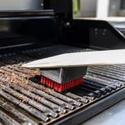 Char-Broil 3715952R06 Hot & Cool-Clean Combo Grill Brush, Natural Wood - Grill Parts America