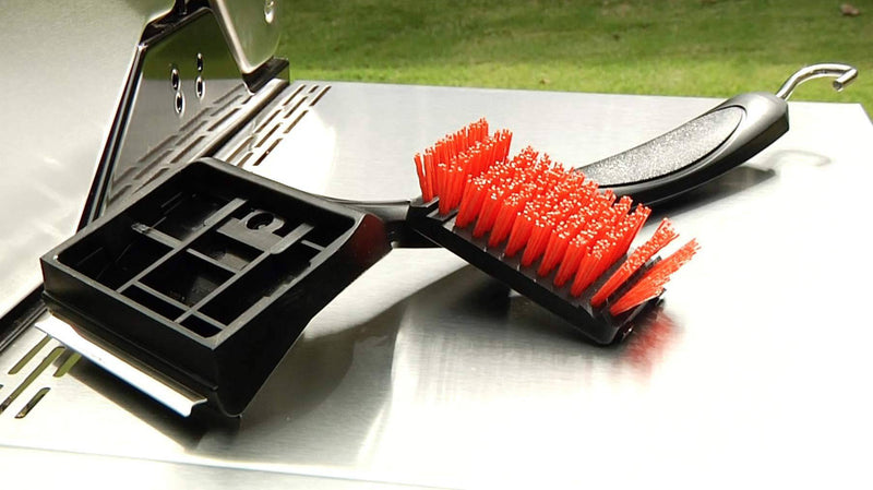 Char-Broil 8666894 SAFER Replaceable Head Nylon Bristle Grill Brush with Cool Clean Technology, One Size - Grill Parts America