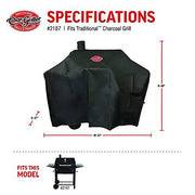 Char-Griller 2187 Traditional Charcoal Grill Cover, Black - Grill Parts America