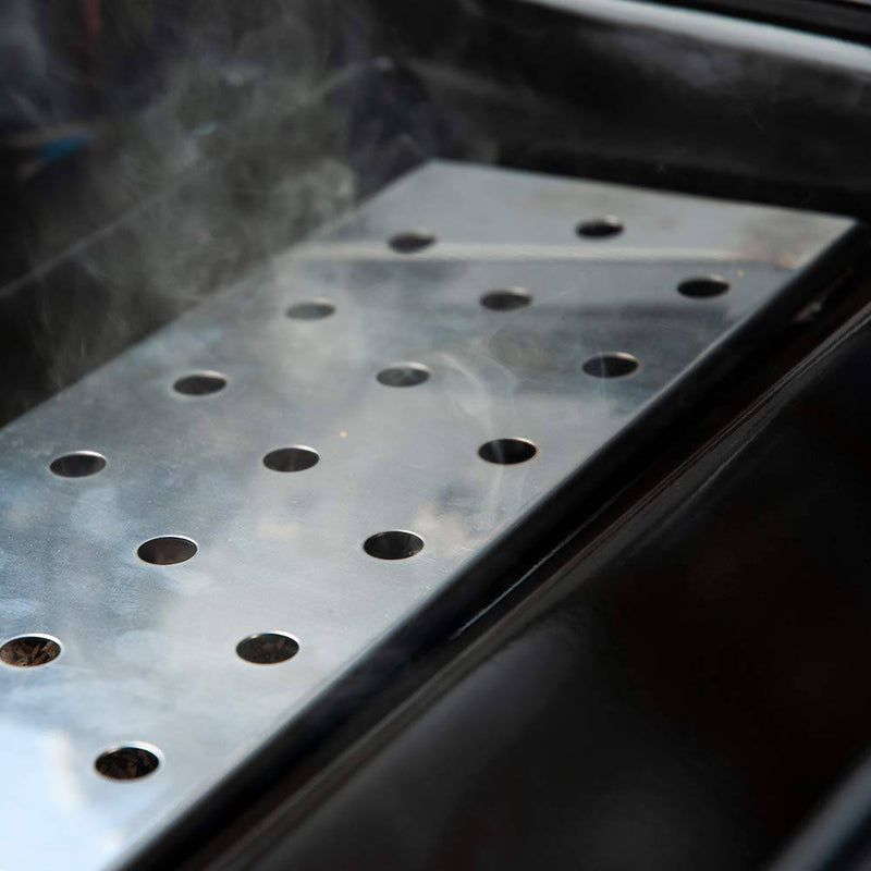 Charcoal Companion Stainless Steel V-Shape Smoker Box For Gas Grill Wood Chips (Long) - CC4066 - Grill Parts America