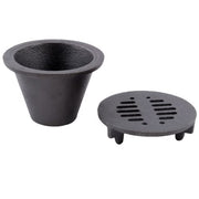 Chef Master Mini Hibachi Grill | Wooden Base | Cast Iron Hibachi Grill Top - Grill Parts America