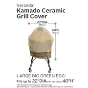 Classic Accessories Veranda Big Green Egg Grill Cover, Large - Grill Parts America