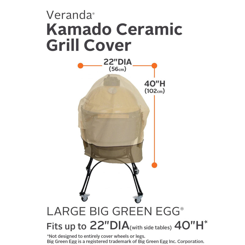 Classic Accessories Veranda Big Green Egg Grill Cover, Large - Grill Parts America