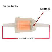 CocoMocart Gas Inline Fuel Filters with magnet for Kawasaki Kohler Briggs & Stratton John Deere 1/4 Inch x 5/16 Inch (Pack of 10) - Grill Parts America