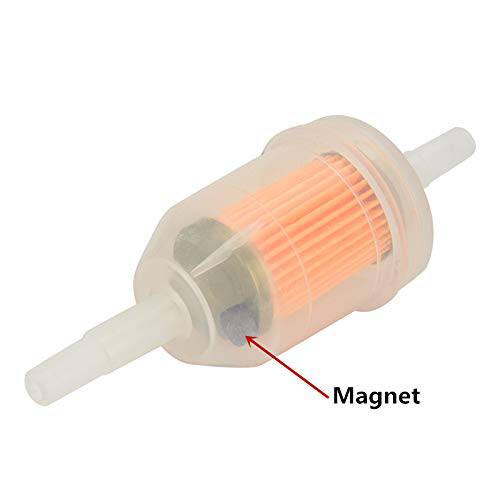CocoMocart Gas Inline Fuel Filters with magnet for Kawasaki Kohler Briggs & Stratton John Deere 1/4 Inch x 5/16 Inch (Pack of 10) - Grill Parts America
