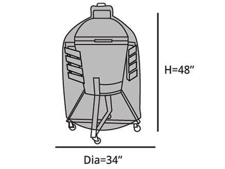 Covermates - Kamado Full Grill Cover - 34 Diameter x 48H - Elite - Grill Parts America