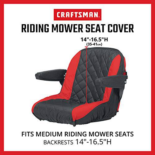 Craftsman Riding Lawn Mower Seat Cover, Medium black/red — Grill