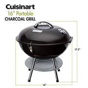 Cuisinart CCG-216 Portable Charcoal Grill, 16", Black - Grill Parts America