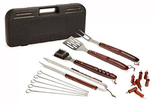 Cuisinart CGS-W18 18 Piece Wooden Handle Grill Set - Grill Parts America