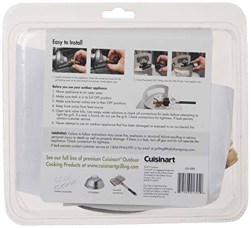 Cuisinart QG-008H LP Adapter Hose with Tank Gauge, 4-Foot - Grill Parts America