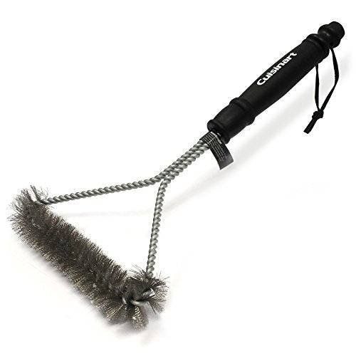 Cuisinart Tri-Wire Grill Cleaning Brush, 12-Inch, Black/Silver - Grill Parts America