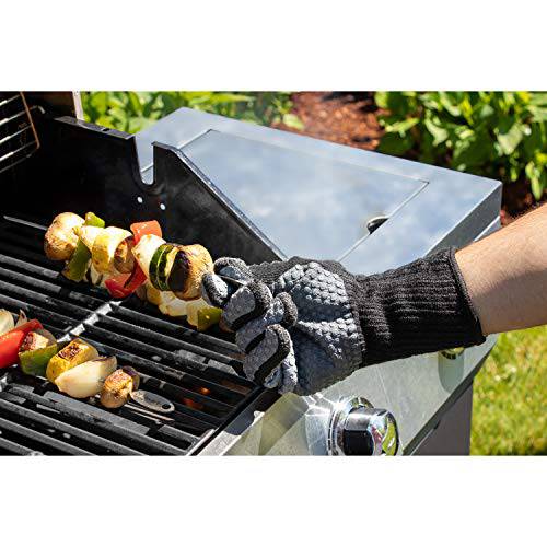 Cuisinart CGM-200 Full Coverage Heat Resistant Grill Gloves, Black - Grill Parts America