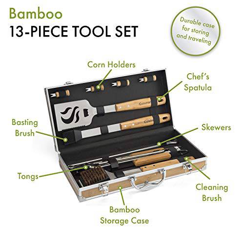 Cuisinart CGS-7014, Bamboo Tool Set, 13-Piece - Grill Parts America