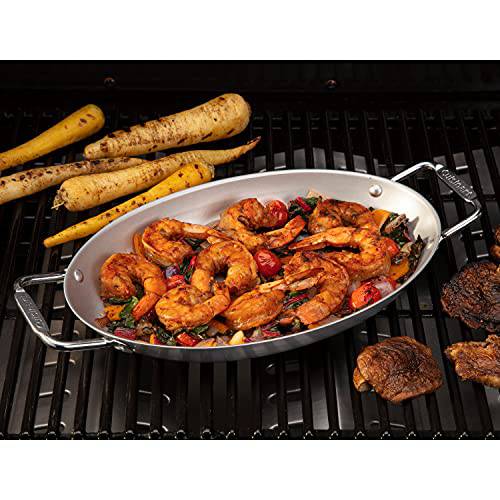 Cuisinart CNPO-700 Non-Stick Oval Grilling Pan, Stainless Steel - Grill Parts America