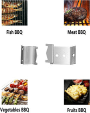 Grill Heat Plates Shield Flame Shield Brackets, Burner Hanger Brackets BBQ Gas Grill Replacement Parts Accessories with Screws for Chargriller 5050 Duo, 3001, 3008, 5050, 5072, 5650