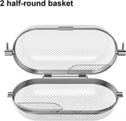 Rotisserie Grill Basket for Napoleon Grill 64000 BBQ Accessories Fit Most Spit Rods of Grills Rotisserie, Stainless Steel