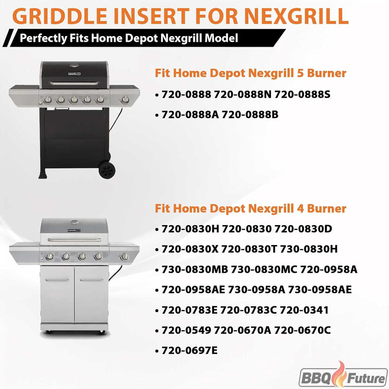 Full Size Griddle Insert with Spatula Set for Home Depot Nexgrill 5 Burner