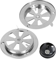 2 Pack BBQ Smoker Air Vent Set, Stainless Steel Grill Damper for Adjusting Airflow, Replacement Parts for Smoker