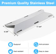 Grill Parts for Jenn-Air 720-0061-LP 720-0099-NG 720-0100-NG 720-0171, 3 Pack Heat Plates and 304 Stainless Steel Grill Burners for Jennair Jenn Air 720-0061 Gas Grill Models