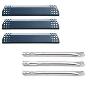 Direct Store Parts Kit DG255 Replacement, Repair Kit (3-Pack) Stainless Steel Burners & Porcelain Steel Heat Plates - Grill Parts America
