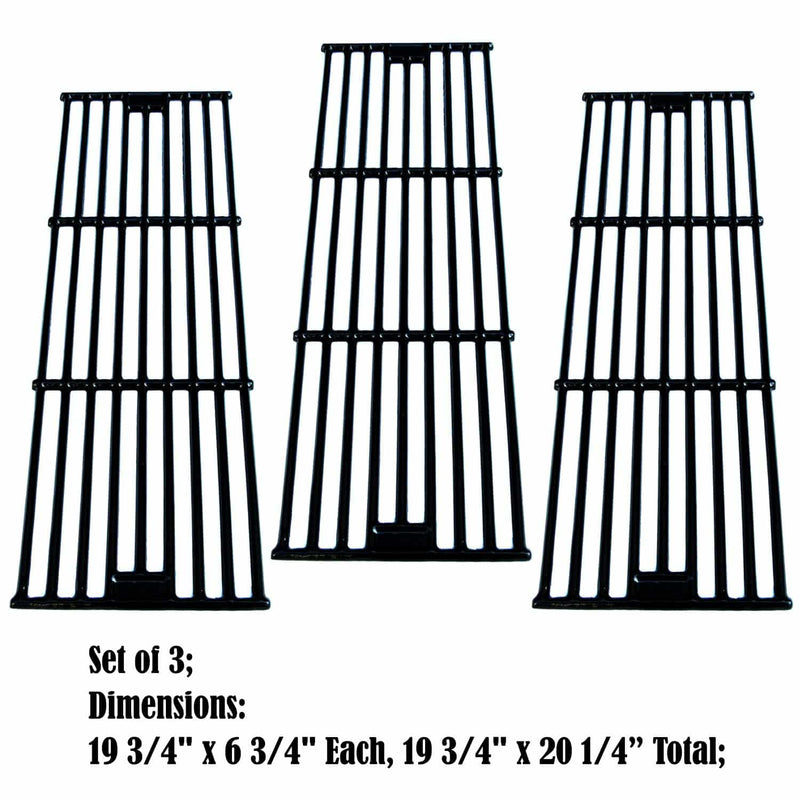 Direct Store Parts DC114 (3-Pack) Porcelain Cast Iron Cooking Grid Replacement Chargriller, King Griller Gas Grill (3) - Grill Parts America