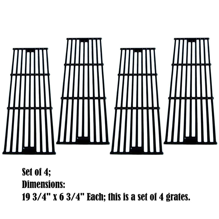 Direct Store Parts DC114 (4-Pack) Polished Porcelain Coated Cast Iron Cooking Grid Replacement Chargriller, King Griller Gas Grill (4) - Grill Parts America